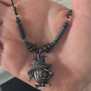 Halloween. Men’s necklace with natural stones.